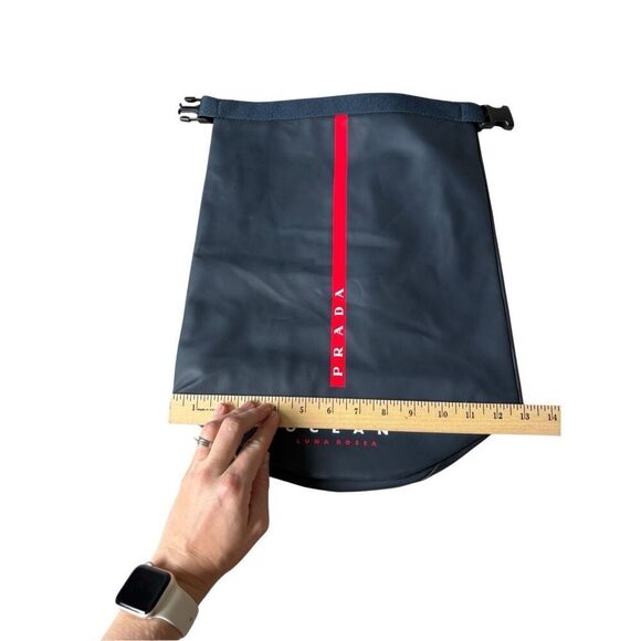 NWOT Prada luna rossa ocean red tab backpack bag unisex Navy - Picture 4 of 11